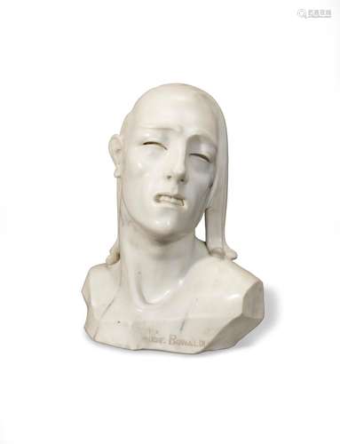 【*】Prof. Almo Bonaldi (Italian, 1890-1966) A carved white ma...