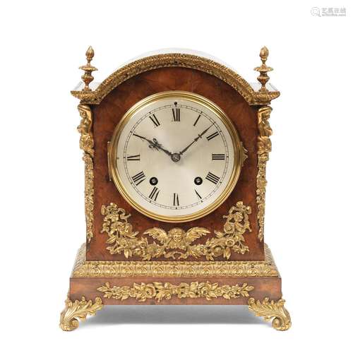 An early 20th century German walnut and gilt mounted German ...