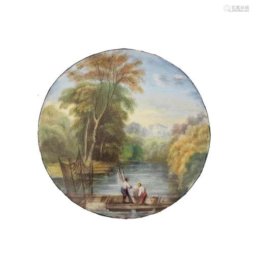 Attributed to John Simpson (1811-after 1871) A circular enam...