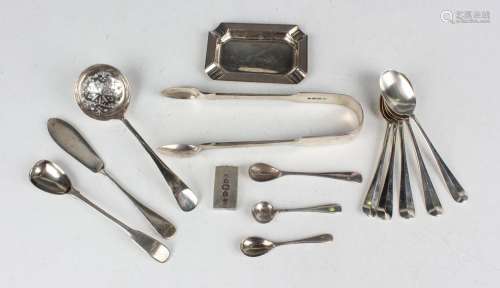A pair of William IV silver Fiddle pattern sugar tongs, Lond...