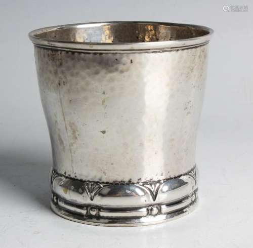 A Continental silver beaker, probably Danish, the slightly t...