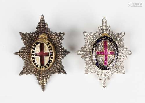 A gold, diamond, ruby and enamelled military brooch, circa 1...