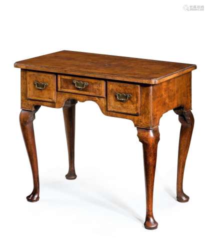 A GEORGE I WALNUT AND CROSSBANDED SIDE TABLE, CIRCA 1720