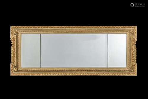 A CARVED GILTWOOD TRIPTYCH MIRROR, IN THE MANNER OF WILLIAM ...