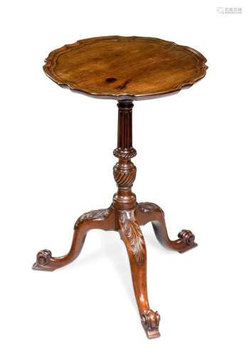 AN EARLY GEORGE III MAHOGANY CANDLE STAND, IN THE MANNER OF ...