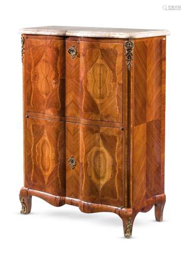 Y A FRENCH KINGWOOD AND TULIPWOOD SECRETAIRE A ABBATTANT, IN...