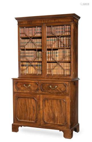 A GEORGE III MAHOGANY SECRETAIRE BOOKCASE, IN THE MANNER OF ...