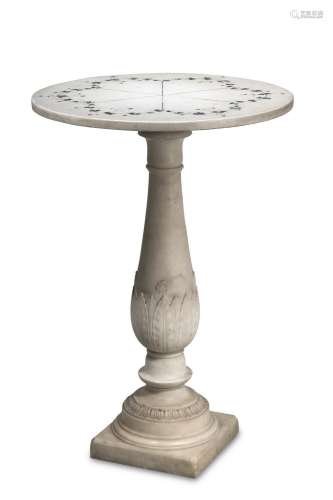 A WHITE MARBLE OCCASIONAL TABLE, EARLY 19TH CENTURY AND LATE...