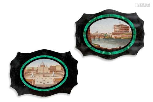 TWO SIMILAR 'GRAND TOUR' MICROMOSAIC PAPERWEIGHTS, MID/LATE ...