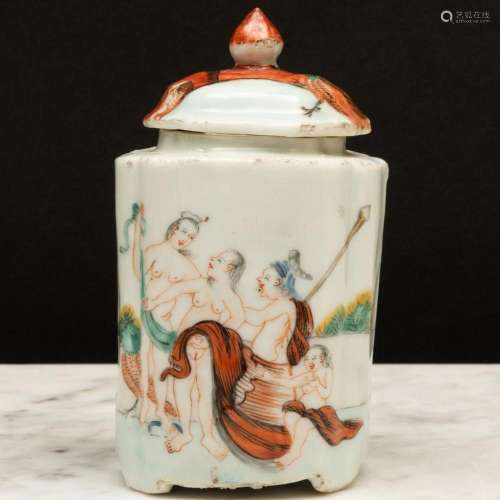 Chinese Export Porcelain  Judgement of Paris  Tea Caddy and ...