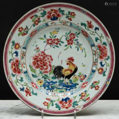 Chinese Export Famille Rose Porcelain Plate