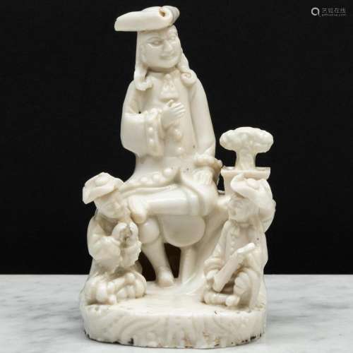 Chinese Export Blanc de Chine Porcelain European Figure Grou...