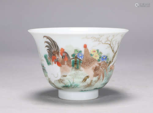 Yongzheng pink Daji cup in Qing Dynasty