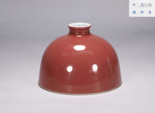 Qing Dynasty kangxilang kiln red shaving Taibai Zun