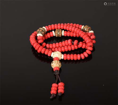 A coral necklace