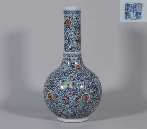 A Doucai Glazed Globular Vase Yongzheng Style