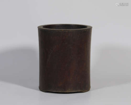 Early Qing Dynasty rosewood pen holder.