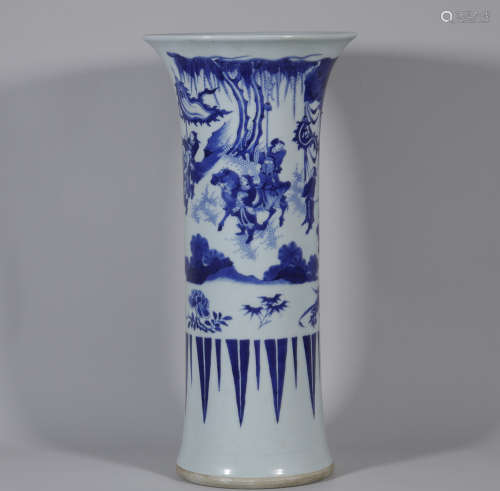 Blue and White Beaker Vase Chongzhen Style