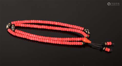 A coral necklace