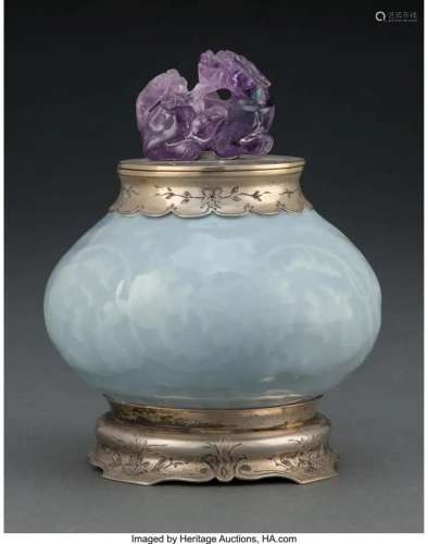 78363: A Chinese Clair de Lune-Style Porcelain Inkwell