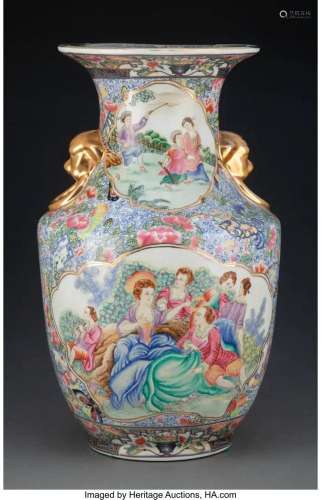 78378: A Chinese Export Porcelain Vase 14-1/4 x 8-1/4 i