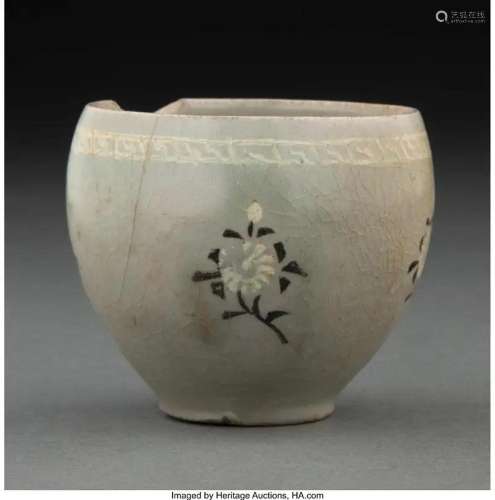 78408: A Korean Celadon Glazed Lees Cup, Koryo Dynasty