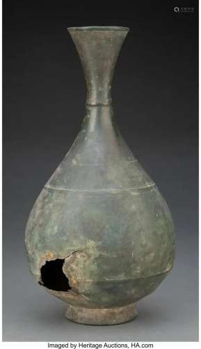 78417: A Korean Bronze Vase, Koryo Dynasty, 12th centur