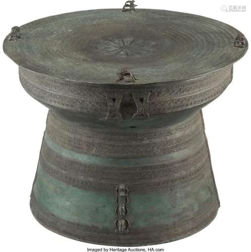 78418: A Southeast Asian Bronze Kettle Drum 18 x 23-3/4
