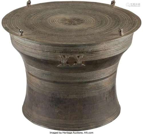 78419: A Southeast Asian Bronze Kettle Drum 18 x 23-3/4