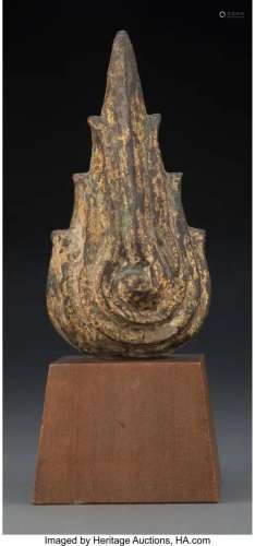 78421: A Southeast Asian Gilt Bronze Finial, 17th/18th