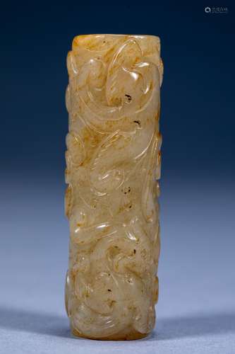 Ancient Chinese Panchi Dragon Jade Drum