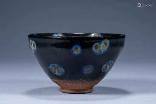Ancient Chinese Mingdao blue glaze kiln turned into a lamp