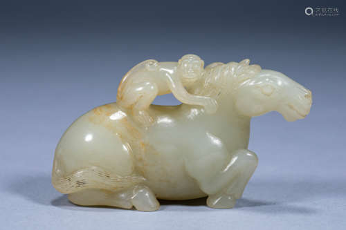 Ancient Chinese Hetian Jade Horse was named Marquis