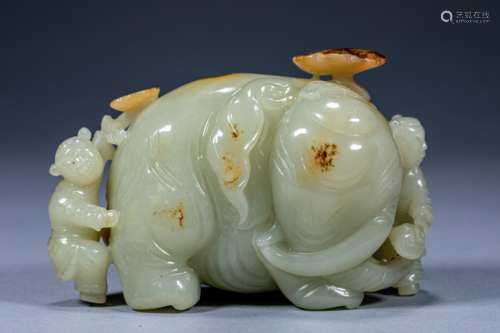 Ancient Chinese Hetian jade Taiping has auspicious and good ...