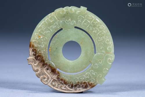 Ancient Chinese jade wall with dragon pattern