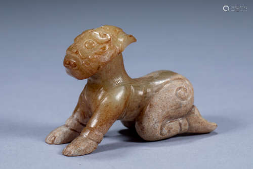 Ancient Chinese beast-faced jade nobles