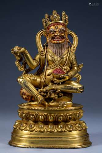 Ancient Chinese gilt Buddha statue