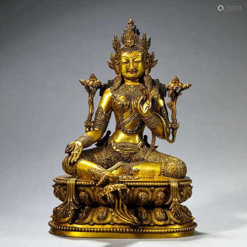 Gilt-Bronze Statue of Green Tara