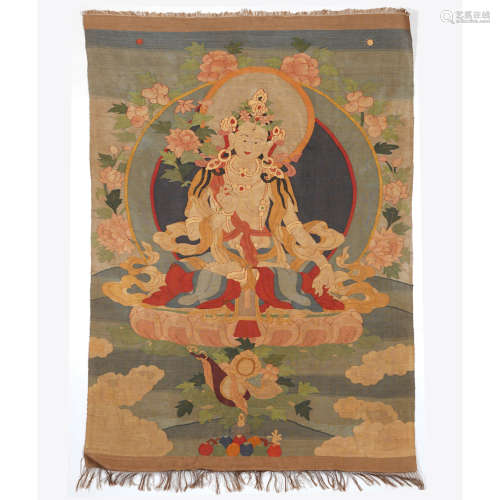 Silk Kesi Panel Figure of Shyamtar
