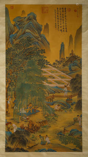 Chinese Landscape Painting, Liu Songnian Mark