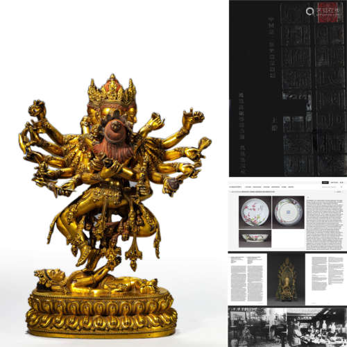 Tibetan Gilt-Bronze Statue of Chakrasamvara