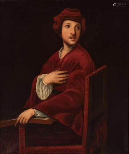 Italian school; 17th century."Portrait of a gentleman.O...