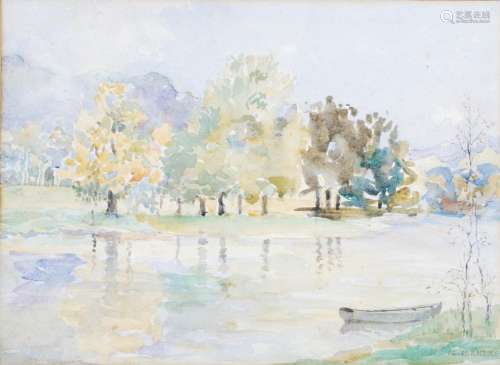 AR Agnes Middleton Raeburn RSW (1872-1955) River landscape w...