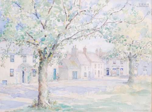 AR Agnes Middleton Raeburn RSW (1872-1955) Street scene with...