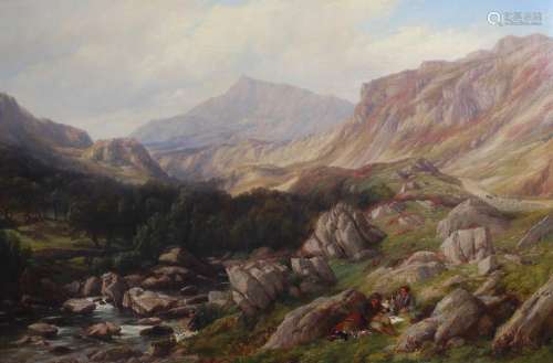 Thomas Baker (1809 - 1869) The Dolwyddelan Valley, Moel Siab...