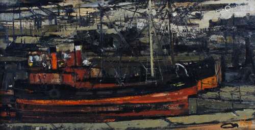 AR James Watt (b.1931) Two Puffers oil on canvas, signed low...