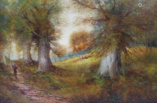 J. Williamson (19th century) Silver birches, Burnham And Sun...