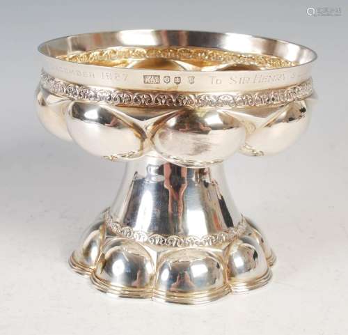 A George V silver chalice, Edinburgh, 1926, makers mark of H...