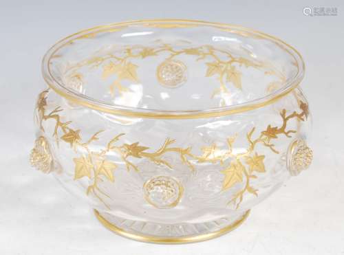 An early 20th century Continental Art Nouveau style clear gl...