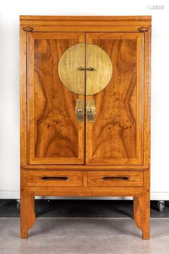 A Chinese cabinet on stand, 67 1/2 x 39 1/2 x 24 in. (171 x ...